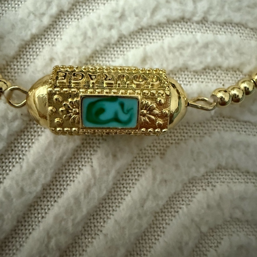 Lucky Eye Turkish Green Enamel Courage Bracelet - Picture 6 of 6